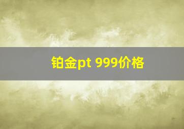 铂金pt 999价格